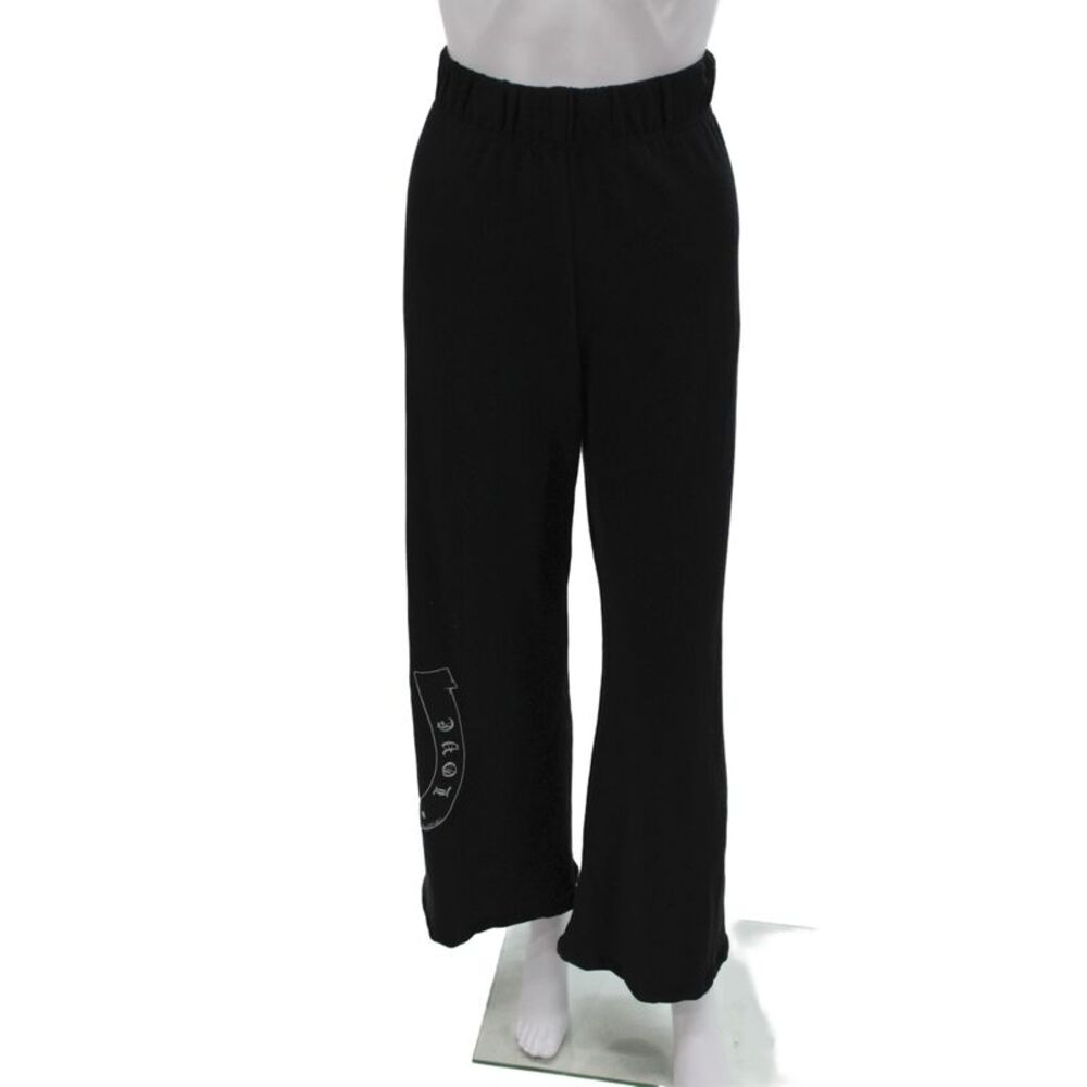 Lauren Moshi Women Black Cotton Sweatpants Pull On Size XS
